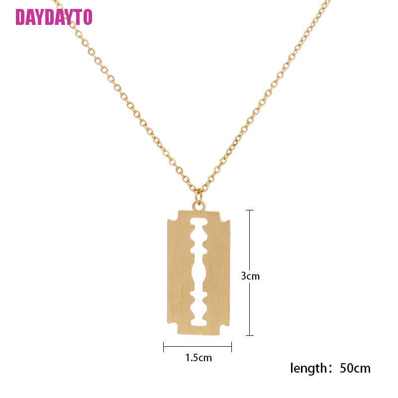 Dây Chuyền Mặt Hình Dao Cạo Bằng Thép Không Gỉ