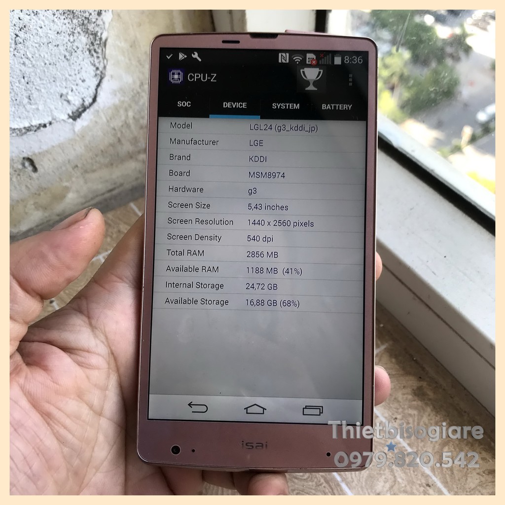 điện thoại nội địa Nhật LG L24/V31 (LG G3 Nhật) snap 801 ram 3GB+32GB màn 5.5 inch 2K-không nắp lưng | BigBuy360 - bigbuy360.vn
