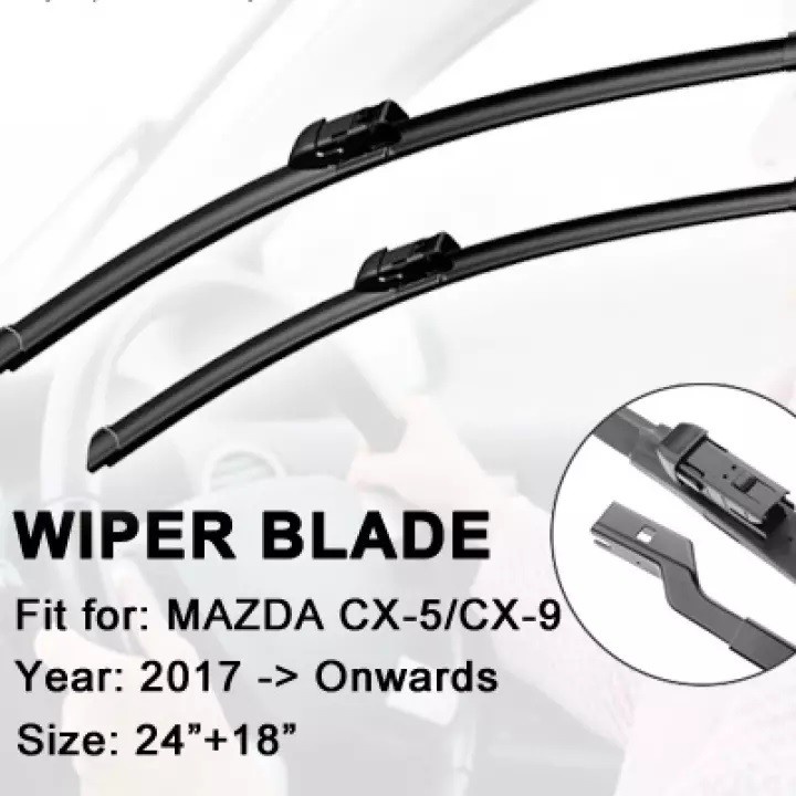 Gạt mưa ô tô, cần gạt mưa silicon xe Mazda CX5 2014 đến 2021 gạt sạch êm, bộ 2 gạt mưa