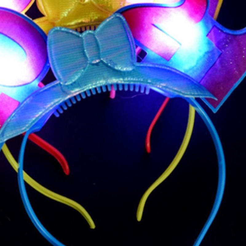 Băng Đô Hình Nơ Có Đèn LED Phát Sáng Mừng Năm Mới 2021