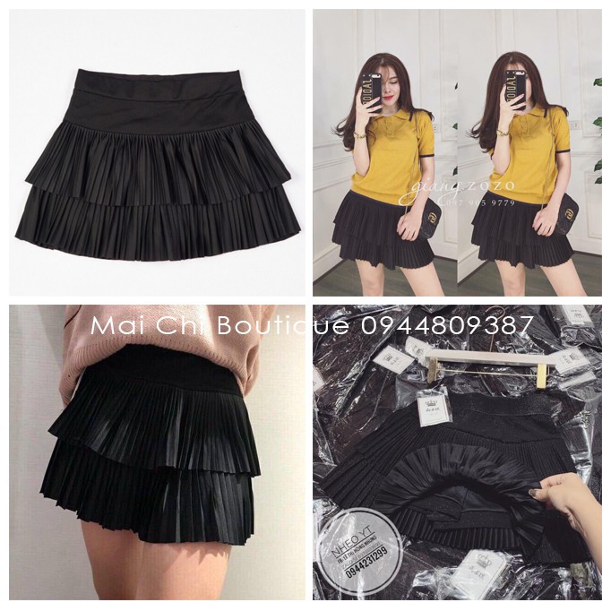 [Mã WARN10 giảm 10k đơn 99k] CHÂN VÁY 2 TẦNG XẾP LY