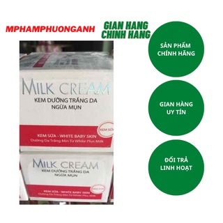 Kem dưỡng trắng da ngừa mụn milk cream bạch ngọc liên 12g