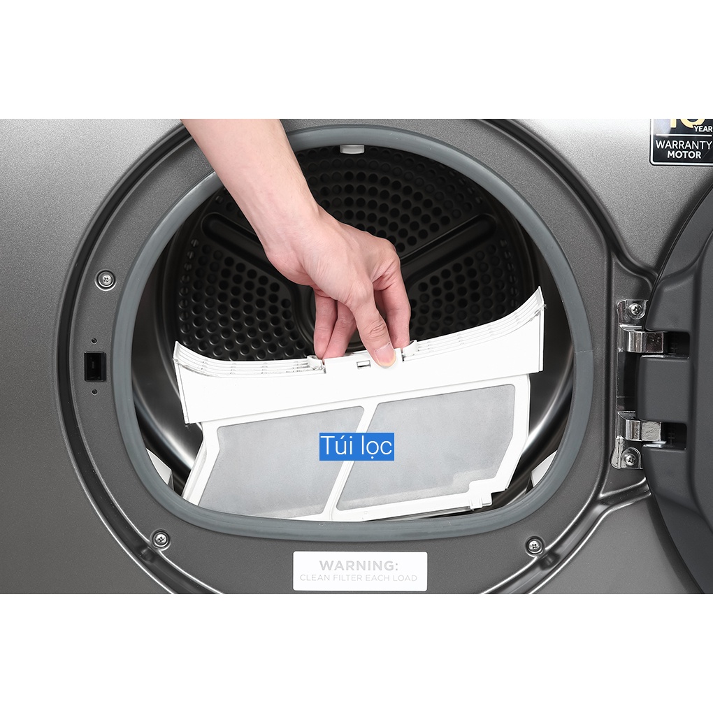 AQH-H900G -  MIỄN PHÍ CÔNG LẮP ĐẶT Máy sấy bơm nhiệt AQUA 9 Kg AQH-H900G