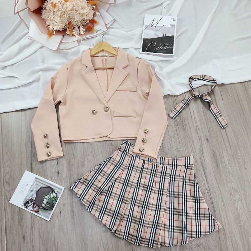 SET VEST KẺ ULZZANG ZIKN