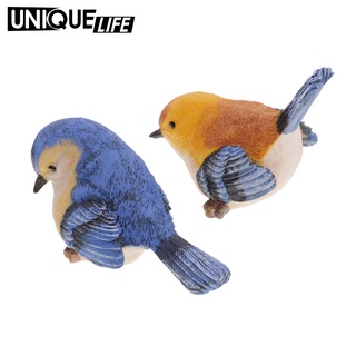 [Yoyo01] Bức tượng chim bằng nhựa vẽ tay Bộ 2 bức tượng trang trí sân vườn tại nhà