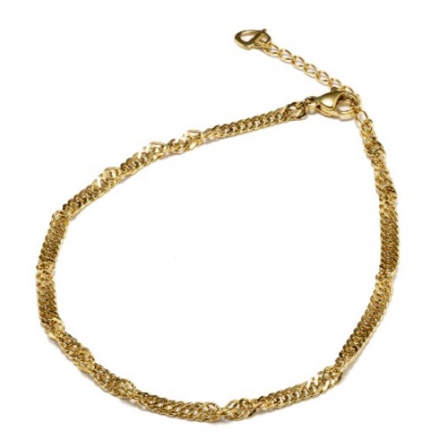 Vòng đeo chân Phiten Titanium Chain Anklet Gold IP
