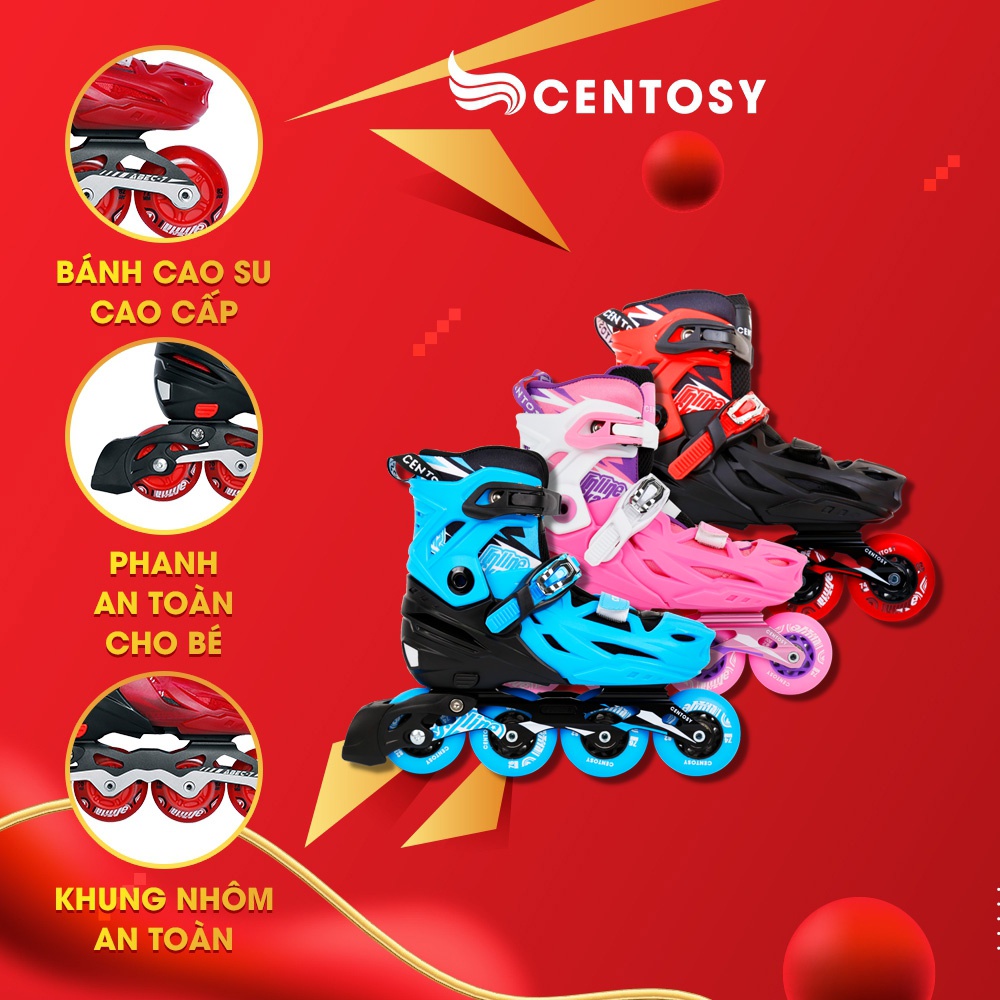 Giày Patin Trẻ Em Cao Cấp - Centosy Lion - Form Chắc Chắn, Phanh An Toàn