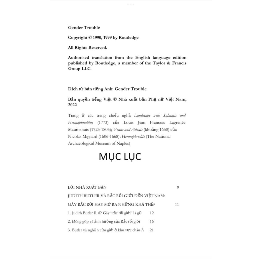 Sách - Rắc Rối Giới - Gender Trouble ( Bìa Cứng ) - PNU