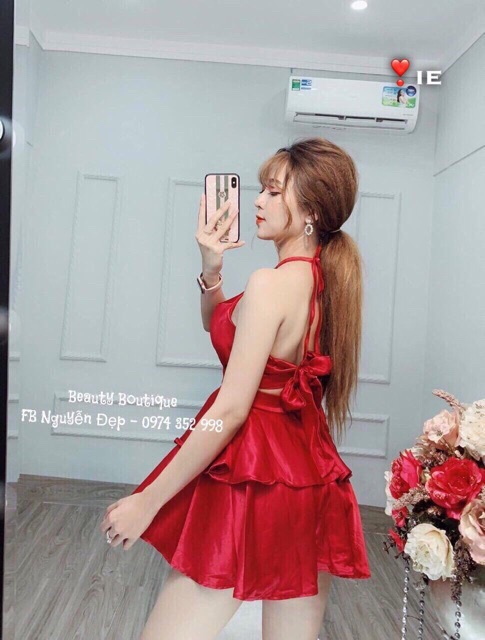 Đầm phi bóng tầng có mút ngực (kèm ảnh thật) | BigBuy360 - bigbuy360.vn