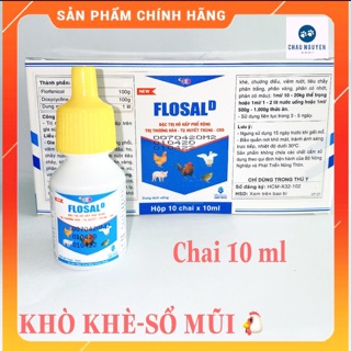 Chai Flosal 10ml khò khè,sổ mũi,xệ cánh gà đá,chim cảnh