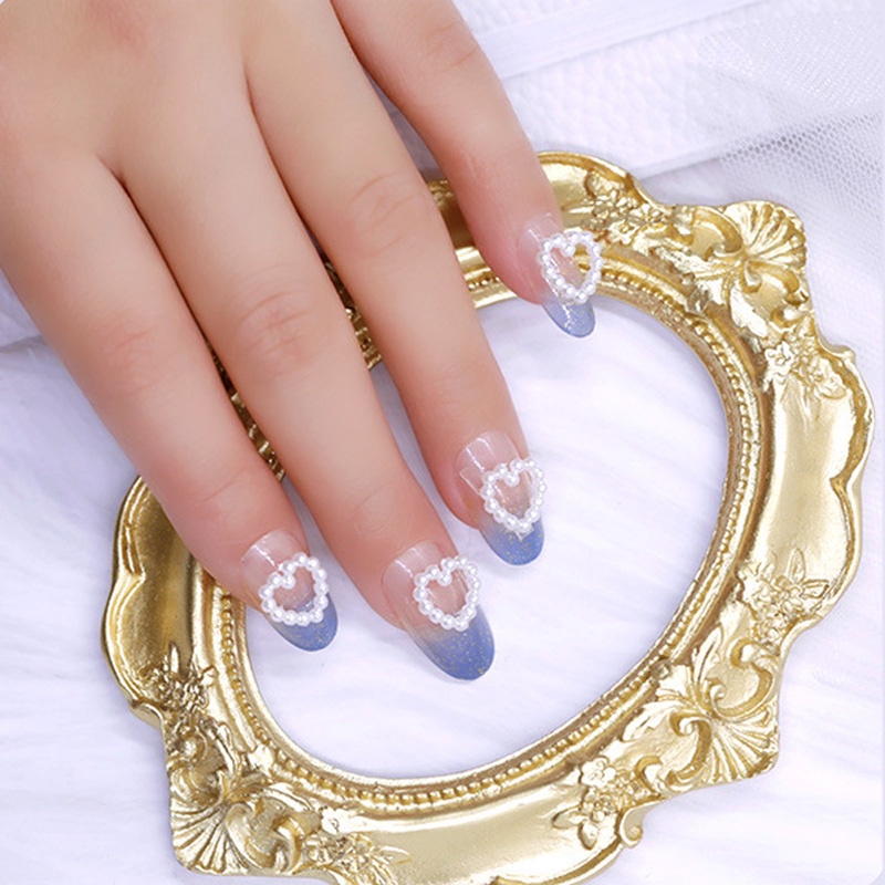 Set 10 Phụ Kiện Ngọc Trai Giả 3D Đính Móng Tay Trang Trí