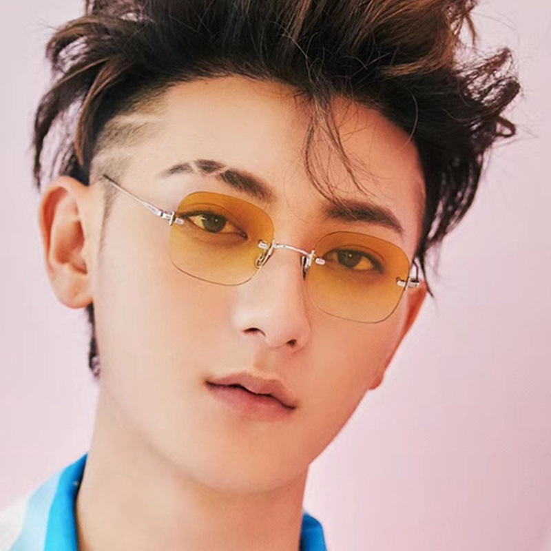 Kính mát gọng kim loại không viền thời trang