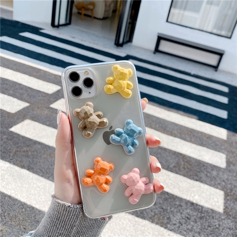 FOR Huawei nova 7i 5t 3i 3e 4 4e 5z phone case p20pro p30 p40 p20lite mate20 mate30 mate20lite casing honour 8x 9x 20 Transparent shell Silicone ins cute lovely bear