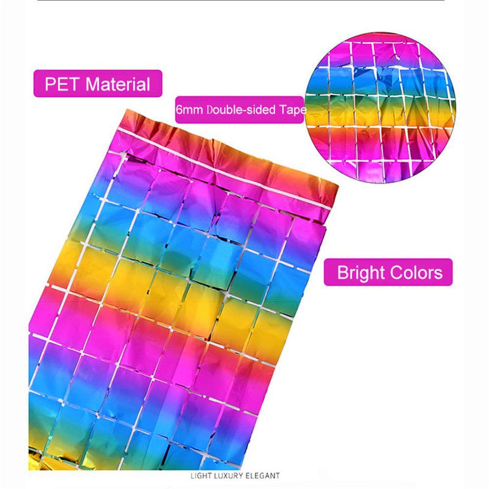 PINEVN Rèm Lấp Lánh Trang Trí Tiệc Cưới / Phông Nền Tiệc Tùng