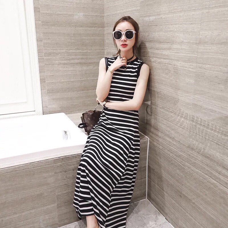 Đầm Maxi Thun Sọc Viền Bo, GIÁ SỈ RẺ NHẤT | BigBuy360 - bigbuy360.vn