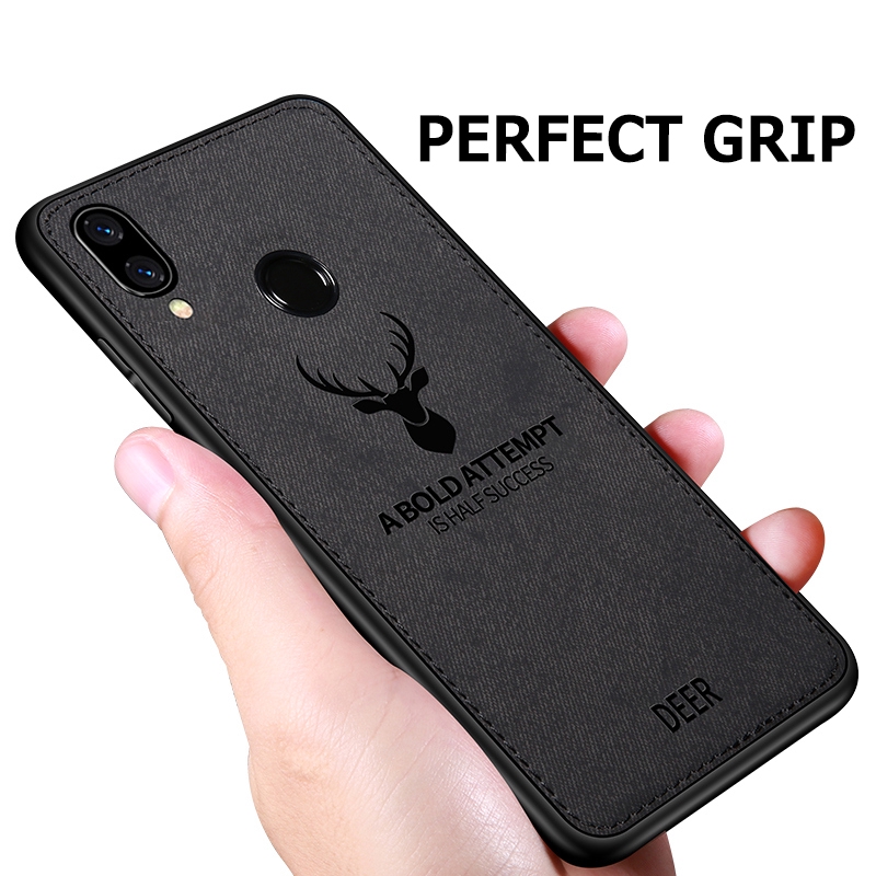 Ốp điện thoại TPU mềm họa tiết hươu và chữ độc đáo cho Samsung Galaxy A30