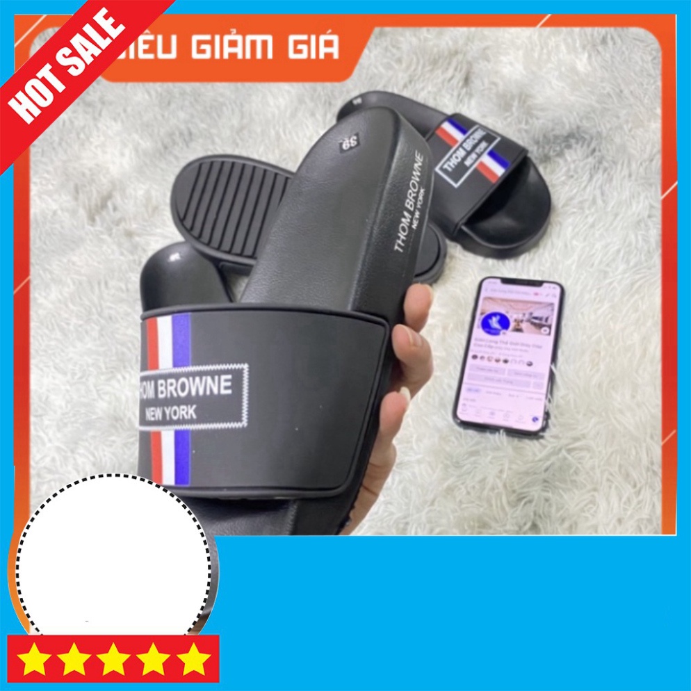 Dép nam Thom Browne đế cao su cao cấp , dép nam quai ngang 2022 TrungPii Siêu rẻ shopee