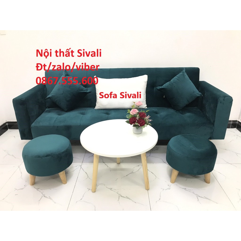 Bộ ghế dài sofa bed tay vịn phòng khách sopha sivali salon