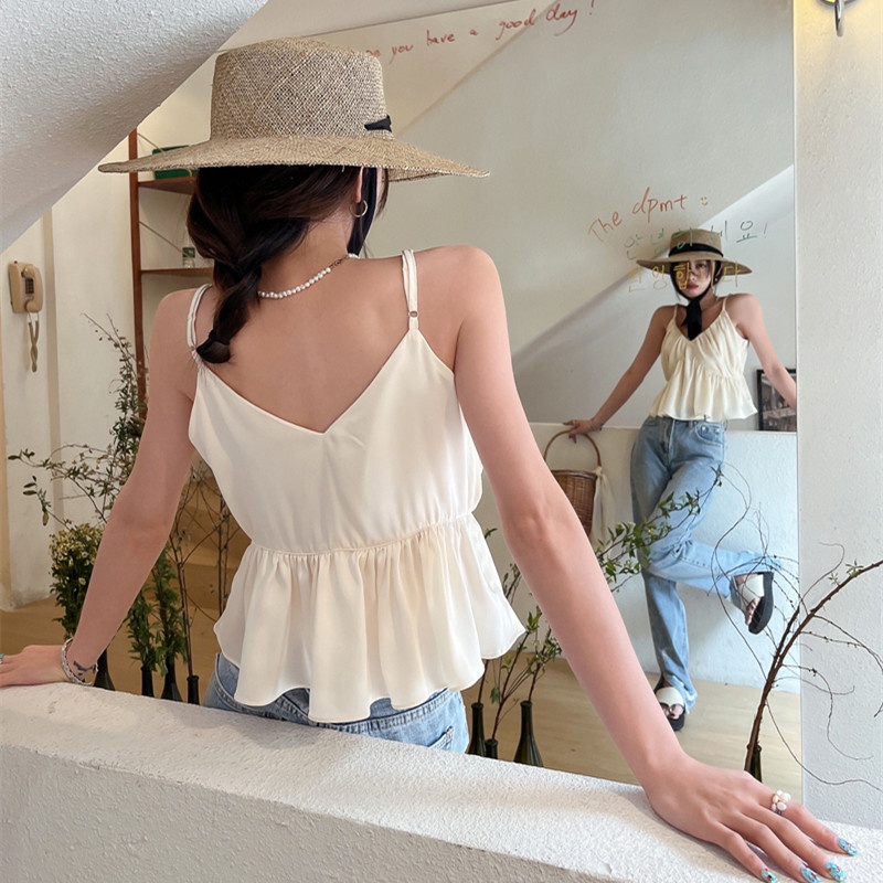 Áo Hai Dây Thiết Kế Đơn Giản Thời Trang Cho Nữ