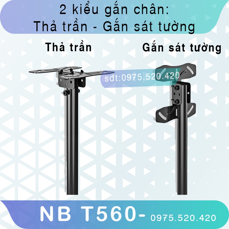 T560 Giá Treo Tivi Thả Trần North Bayou -Giá treo tivi trên trần nhà [Màn hình 32-65inch] [Lắp đặt mọi địa hình]