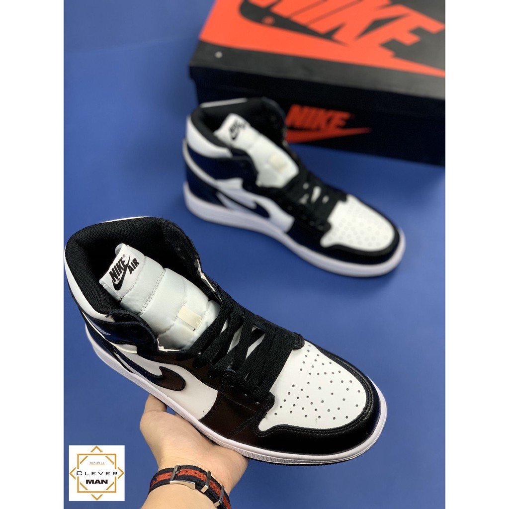 (FREESHIP+QUÀ) Giày thể thao AIR JORDAN 1 Retro High Black White Đen trắng cao cổ