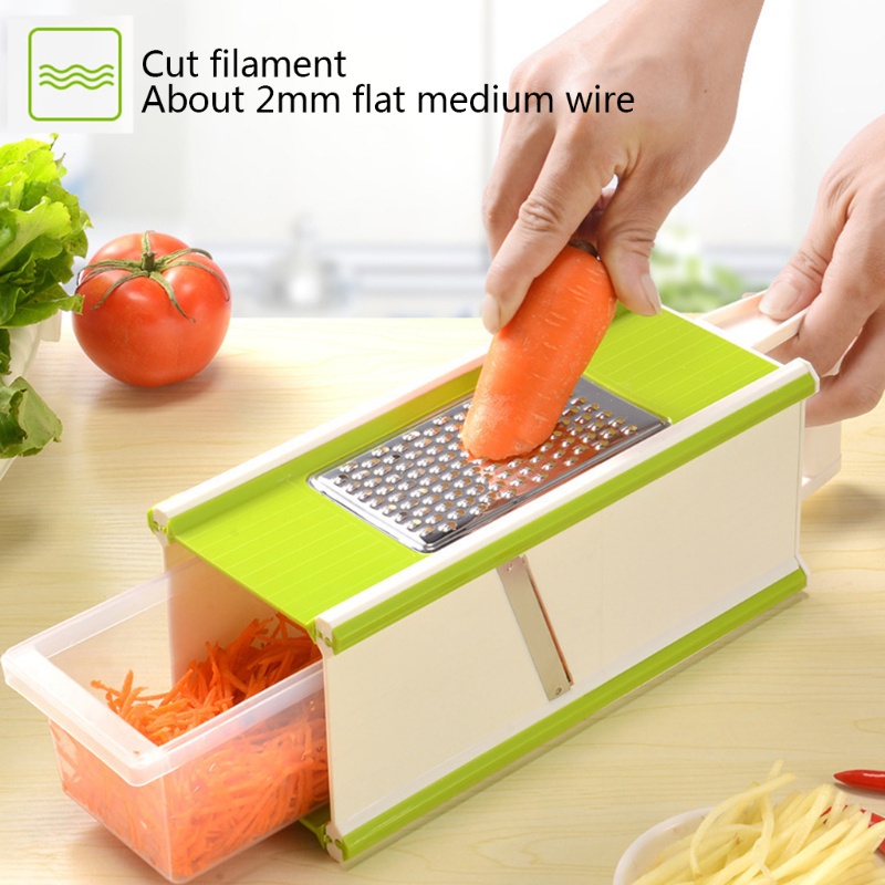 Dụng Cụ Bào Rau Củ Quả 5 Trong 1 Đa Năng Bằng Thép Không Gỉ