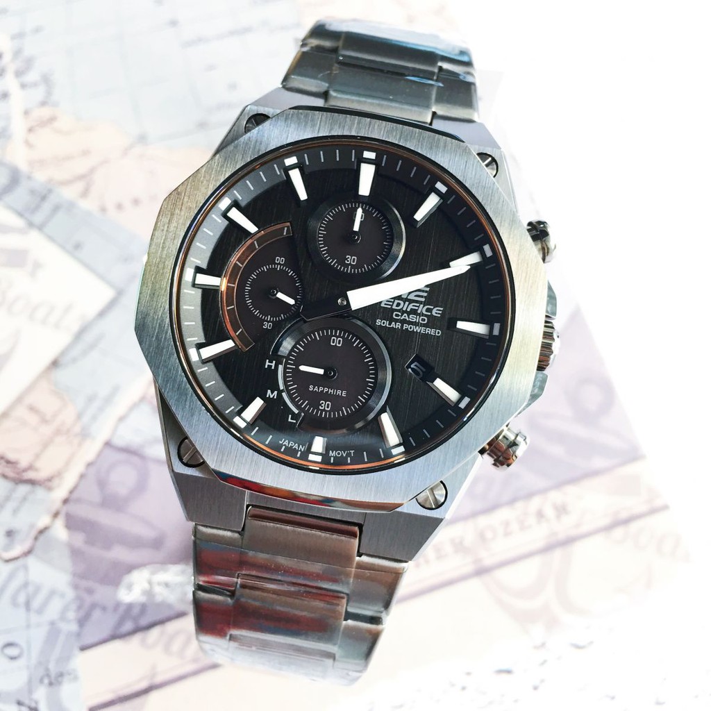 Đồng Hồ Nam Casio Edifice EFS-S570DC-1AUDF Kính Sapphire Chính Hãng | Edifice EFS-S570DC-1A Năng Lượng Mặt Trời