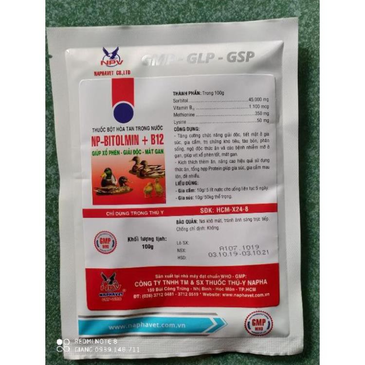 GIẢI ĐỘC GAN THÂN BITOLMIN B12 gói 100gr