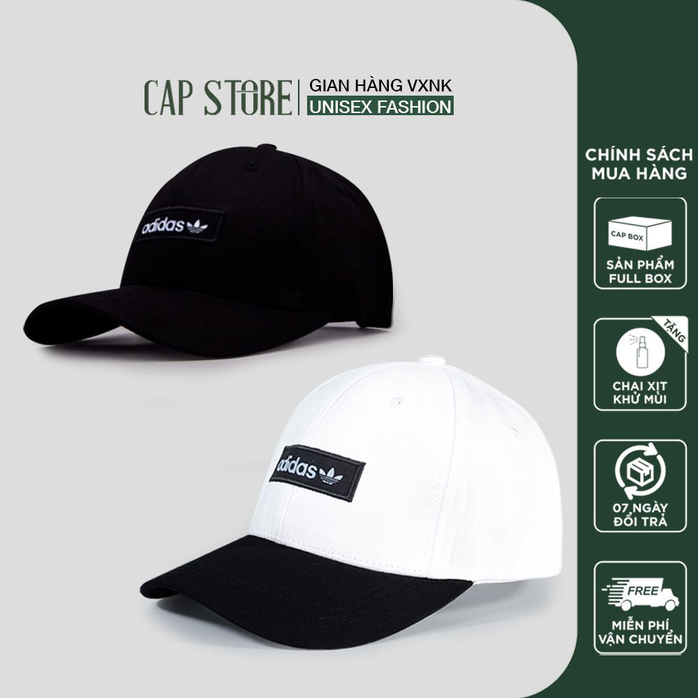 Mũ Adidas cao cấp - Nón kết nam nữ logo thêu 3D full box form thời trang unisex tặng kèm chai xịt vệ sinh mũ nón
