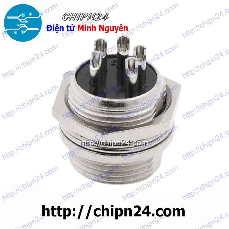 Jack GX16-5P Đực 15A 250V