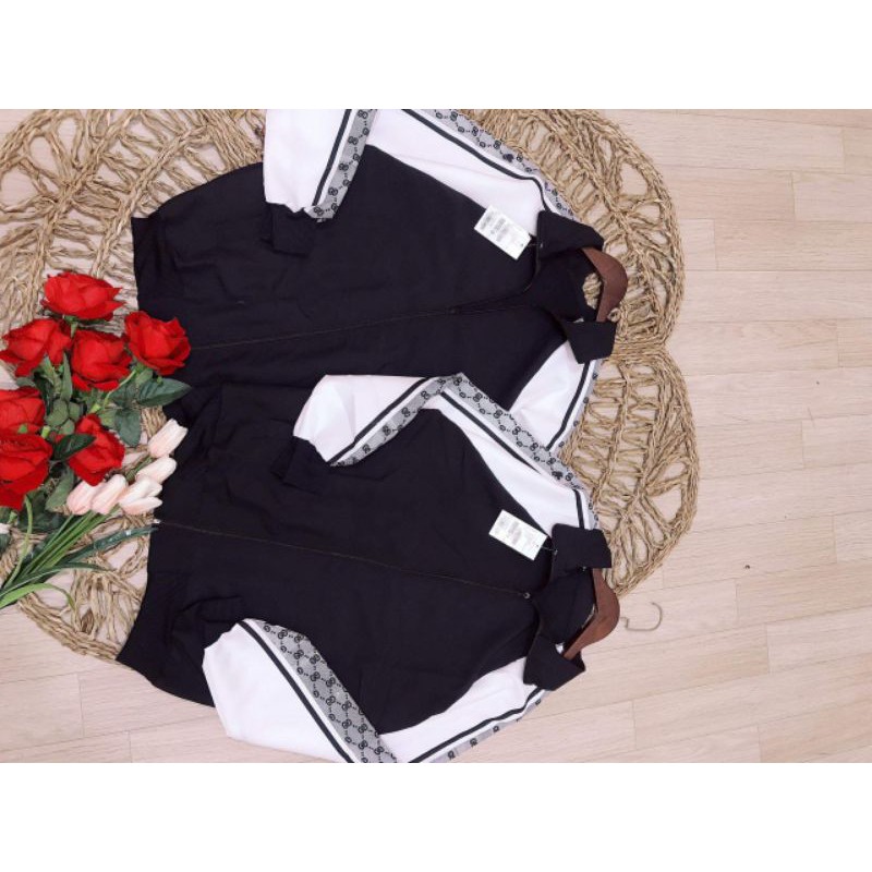 Áo khoác zaclang phối tay hoạ tiết | BigBuy360 - bigbuy360.vn