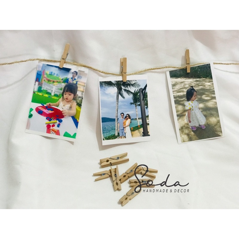 Set Dây treo ảnh kèm kẹp gỗ