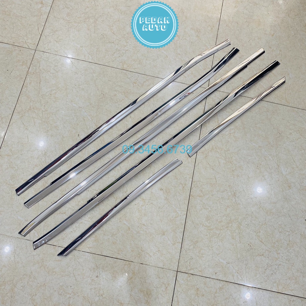 Nẹp Chân Kính Inox Hyundai Tucson 2022 2023 - 6 chi tiết Inox Cao Cấp Sáng Bóng, Trang trí viền kính cửa xe