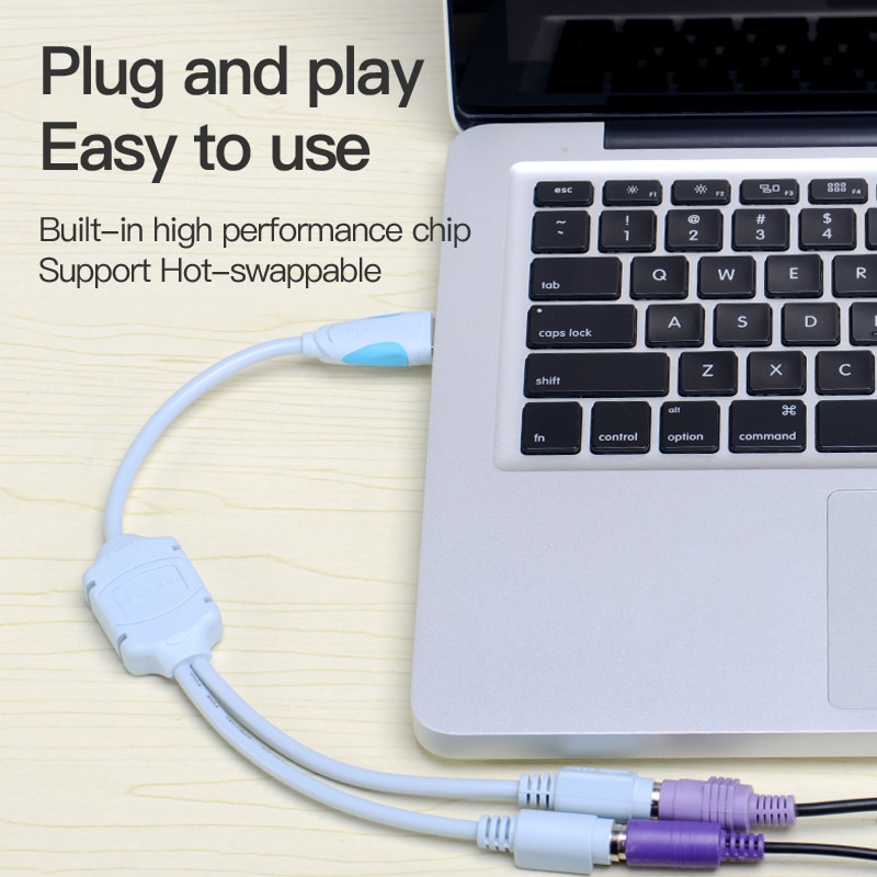Vention Dây Cáp Chuyển Đổi USB Sang PS2 Cho PS / 2