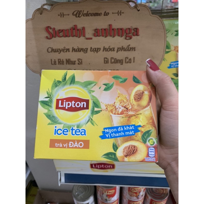 Trà Lipton Ice Tea Vị Chanh-Mật Ong/Đào hoà tan 16 gói