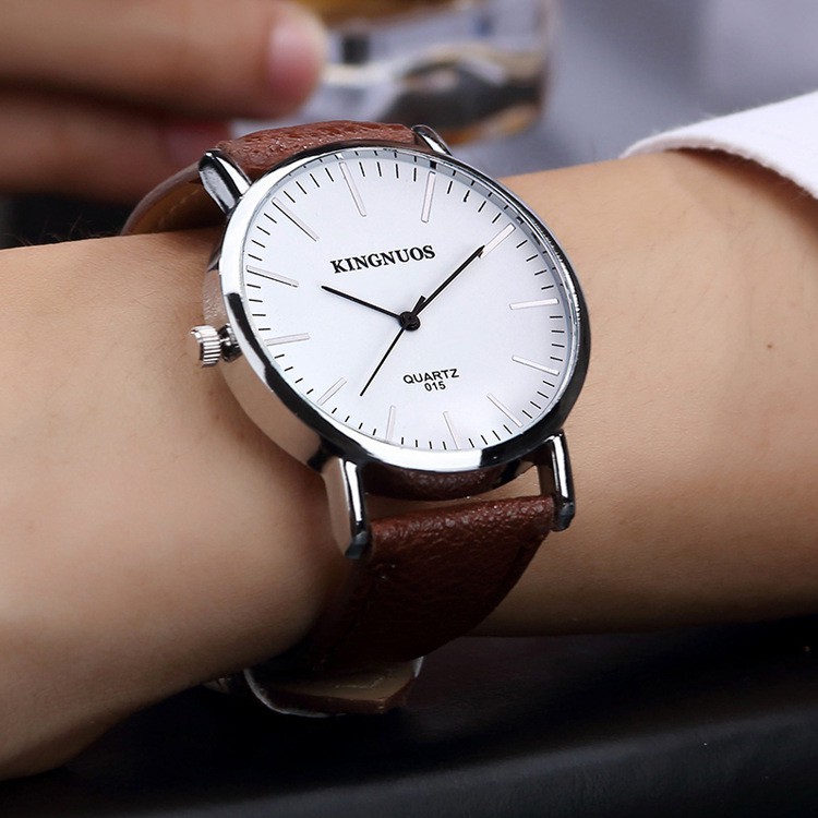 Đồng hồ nam KINGNUOS K015 dây da cao cấp + (tặng vòng tay phong thủy) | BigBuy360 - bigbuy360.vn