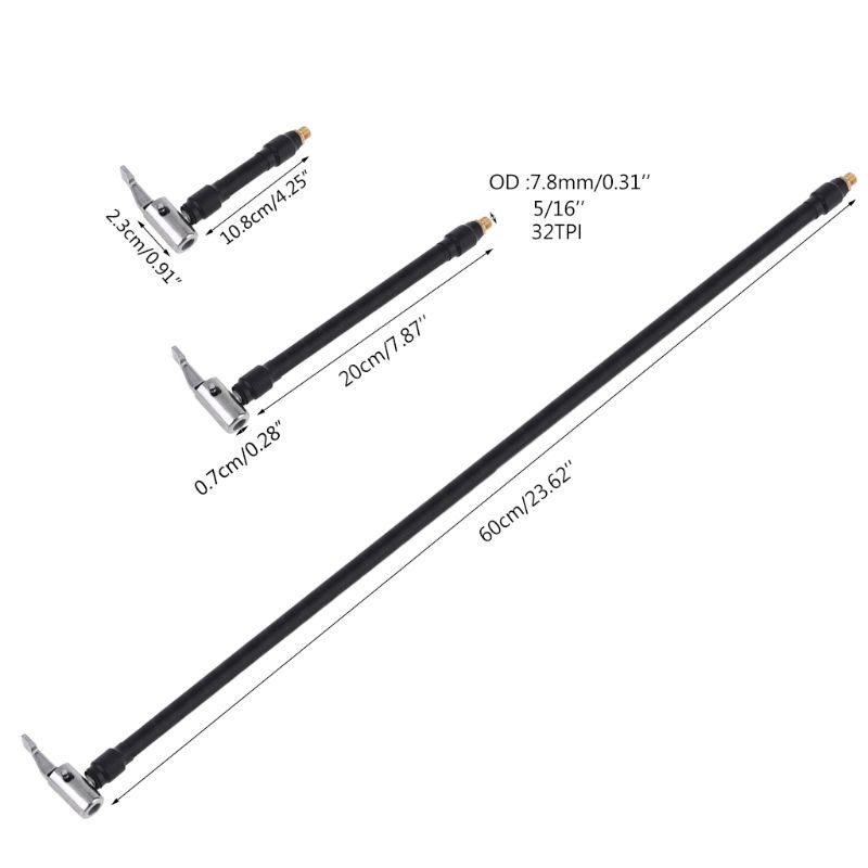Mâm cặp khóa khí nén kèm đầu chuyển đổi ống khí dành cho lốp xe đạp/ xe máy/ xe hơi