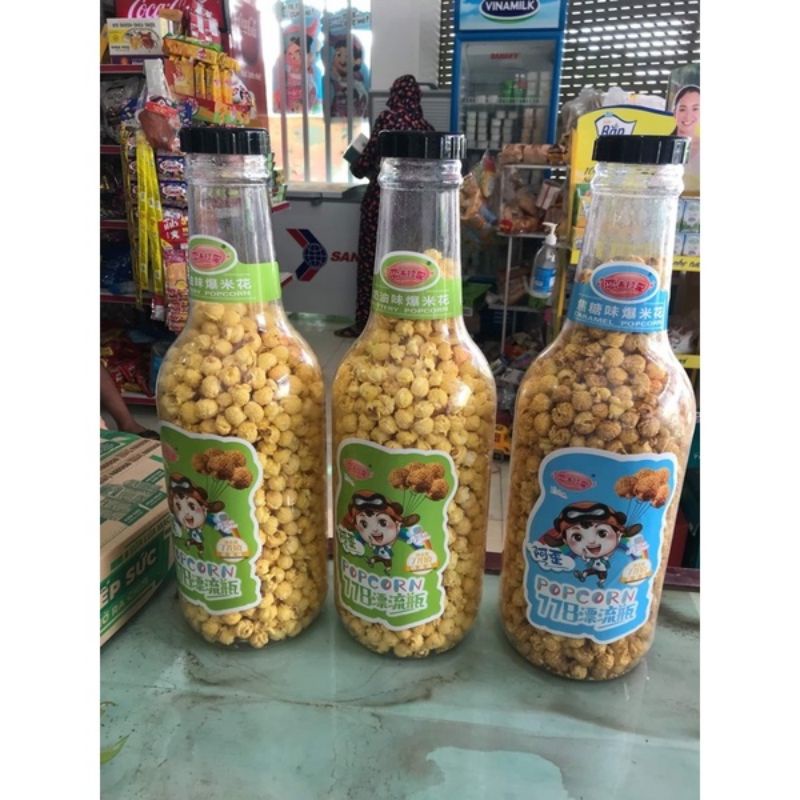 chai bỏng ngô siêu to khổng lồ 1.3kg