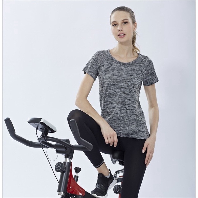 Áo thun thể thao tay ngắn dáng suông size 45kg-80kg vải nhanh khô cho nữ