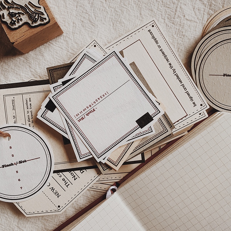 Bộ 40 Tập Giấy Ghi Chú 1 / 2 Series Họa Tiết Vintage