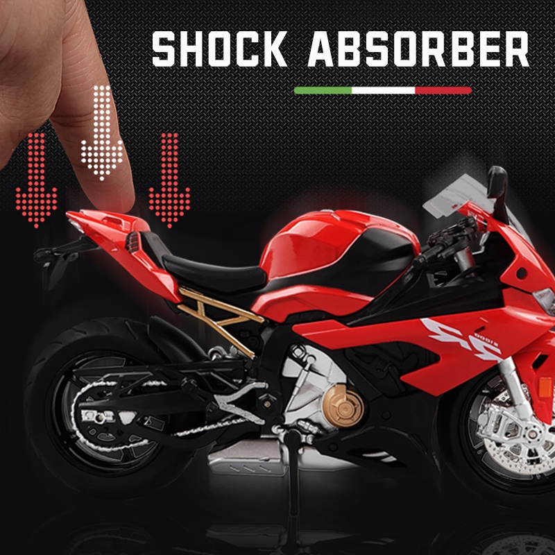 Mô Hình Xe Mô Tô BMW S1000RR Bằng Hợp Kim Tỉ Lệ 1: 12