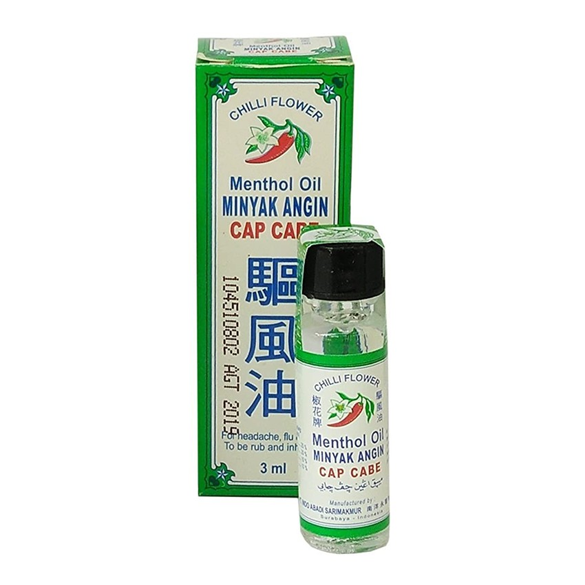 Dầu gió ớt Chilli Flower 3ml Indonesia