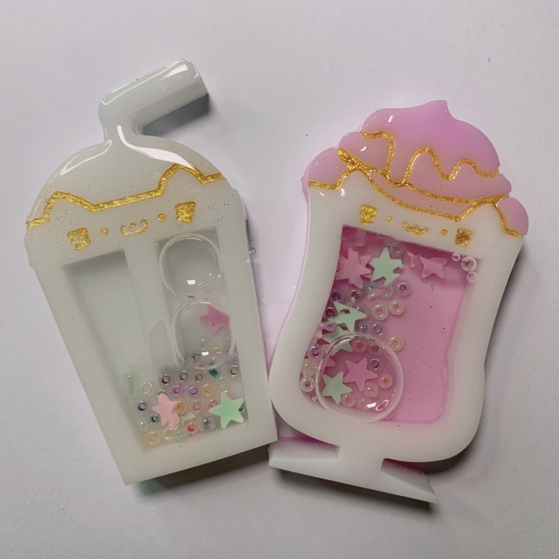 Khuôn Silicone Làm Móc Khóa / Túi Xách Hình Học DIY