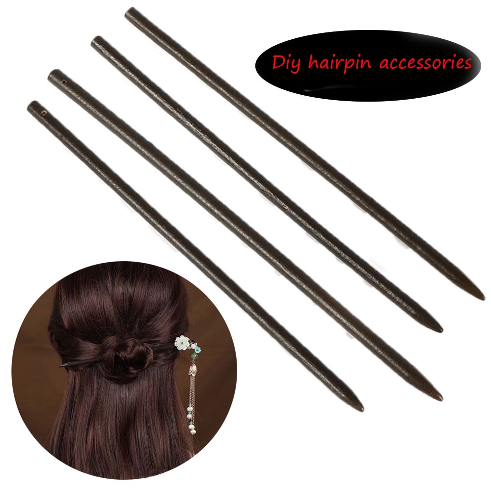Aaron1 Set 5 Trâm Cài Tóc Bằng Gỗ 18 / 15cm Phong Cách Trung Hoa Cổ Điển