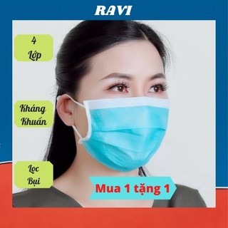 Khẩu Trang Y Tế 4 Lớp 💖𝑭𝑹𝑬𝑬𝑺𝑯𝑰𝑷💖Khẩu Trang Kháng Khuẩn Lọc Bụi Chống Độc Combo 2 Cái