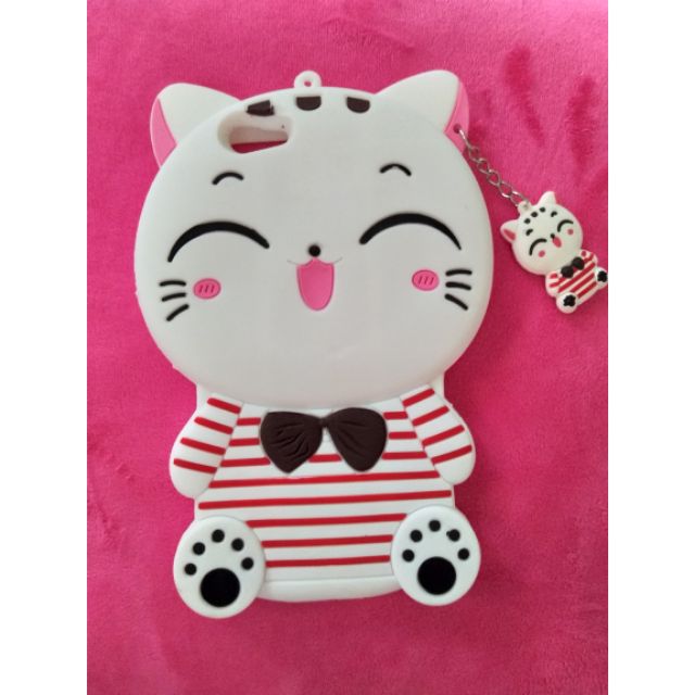 Ốp mèo trắng cho máy tính cầm tay và điện thoại