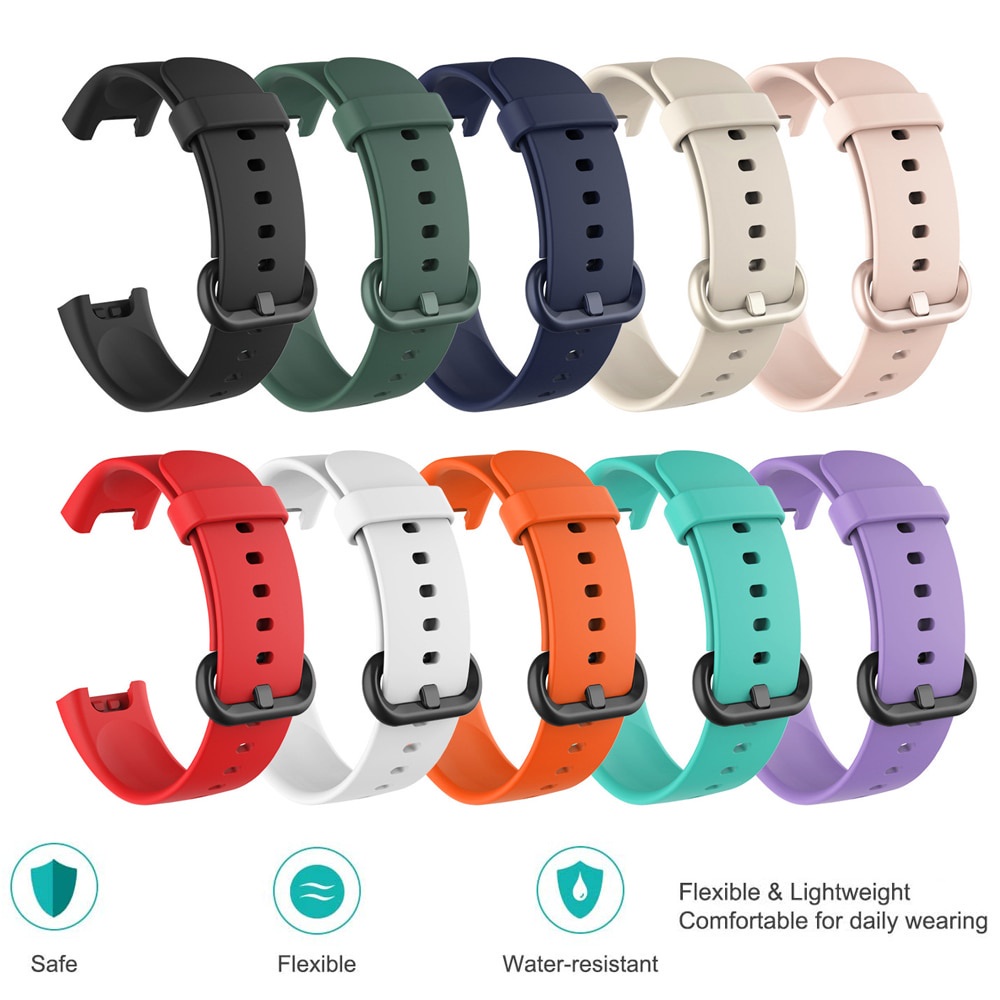 Dây Đeo Thay Thế Chất Liệu Silicon Màu Trơn Cho XiaoMi Mi Watch Lite Ốp