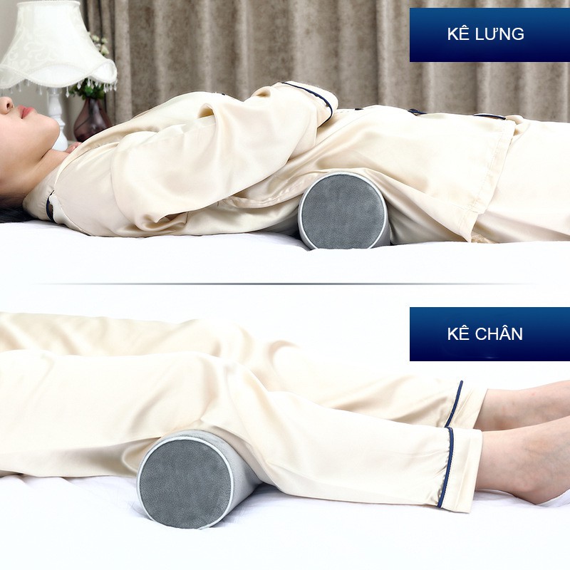 Gối Kê Cổ, Gác Chân, Đệm Hỗ Trợ Eo Thắt Lưng Cao Su Non 3 in 1 Cho Người Đau Mỏi Vai Gáy, Thoái Hoá Đốt Sống GTL07