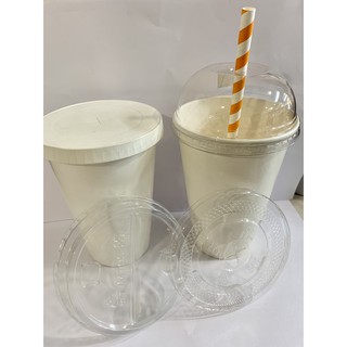 50 Ly Giấy 17oz 550ML 2PE (có nắp hoặc không nắp)