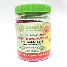 PHÂN BÓN THÔNG MINH RYNAN. NPK 14-14-14+TE (RYNAN® FLOWERMATE 240). 150g